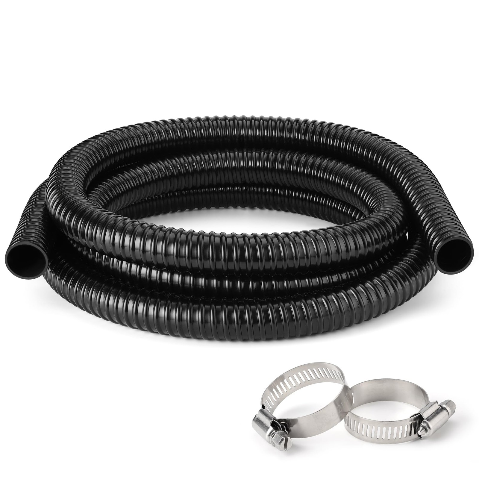 1 Inch Pond Tubing – 10ft Flexible PVC Corrugated Hose 1in - 10ft, Black