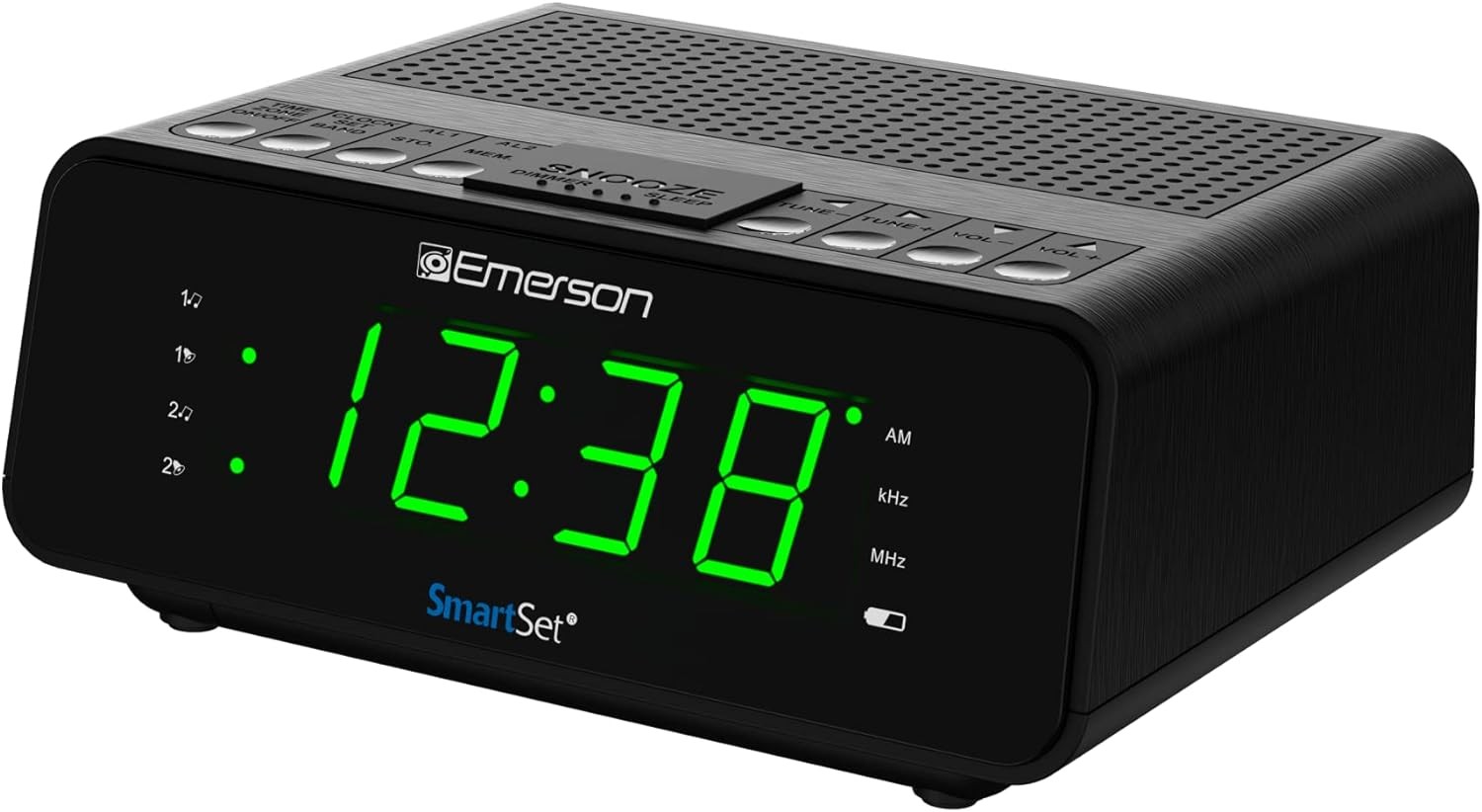 SmartSet  Alarm Clo Radio with /FM Radio, Dimmer, Sleep
