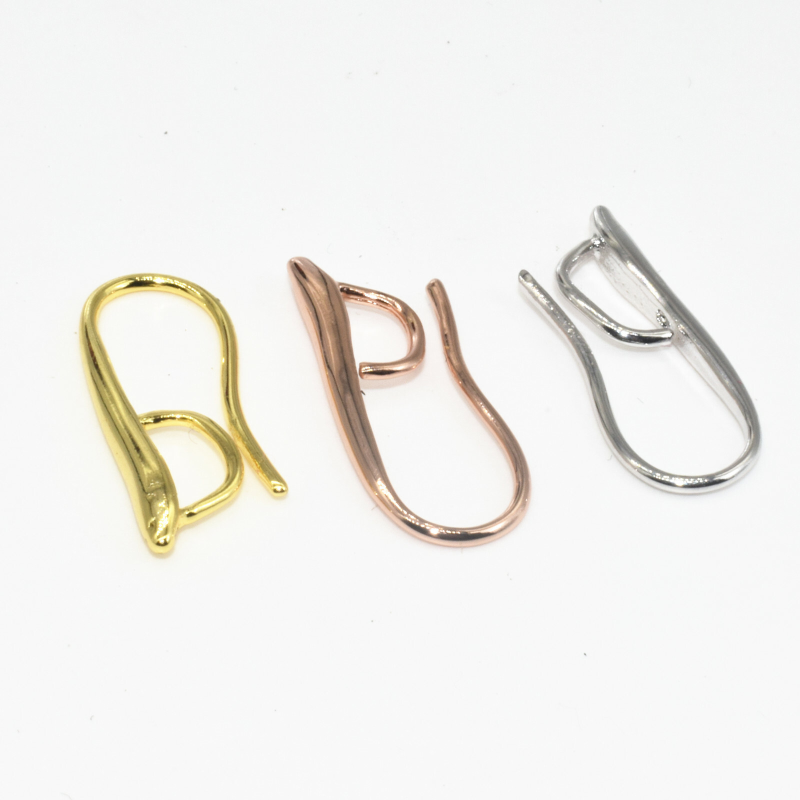 20-50P Real S925 Silver 18K Gold Filled Jewelry Earring Findings Pinch Earwires