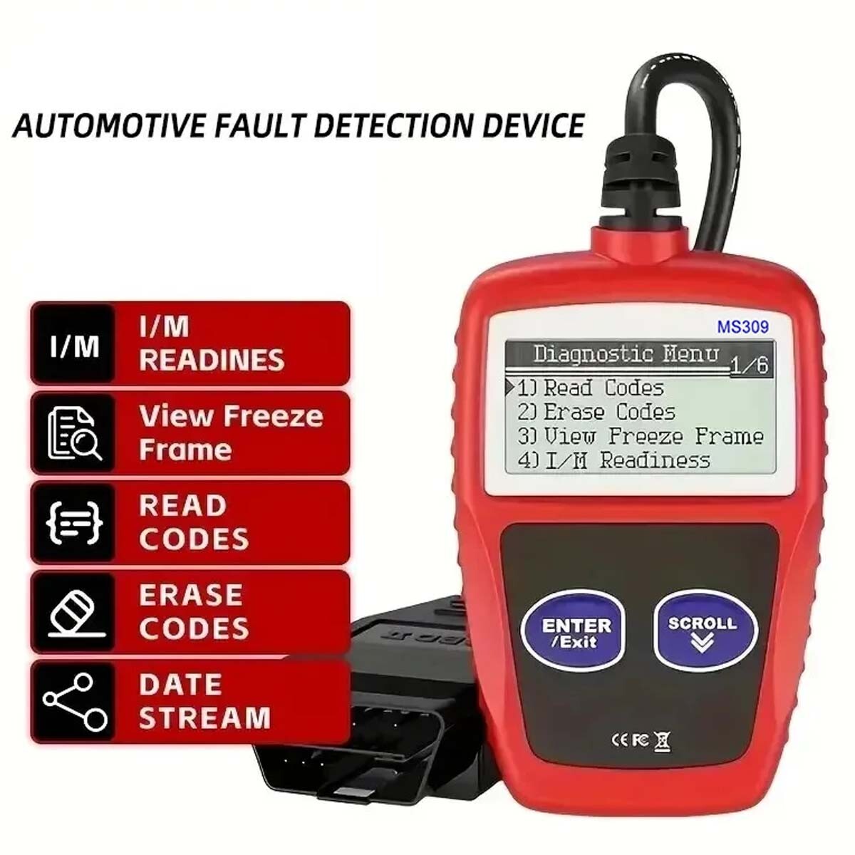 DIAGNOSTIC CODE READER ADAPTER OBD2 SCANNER