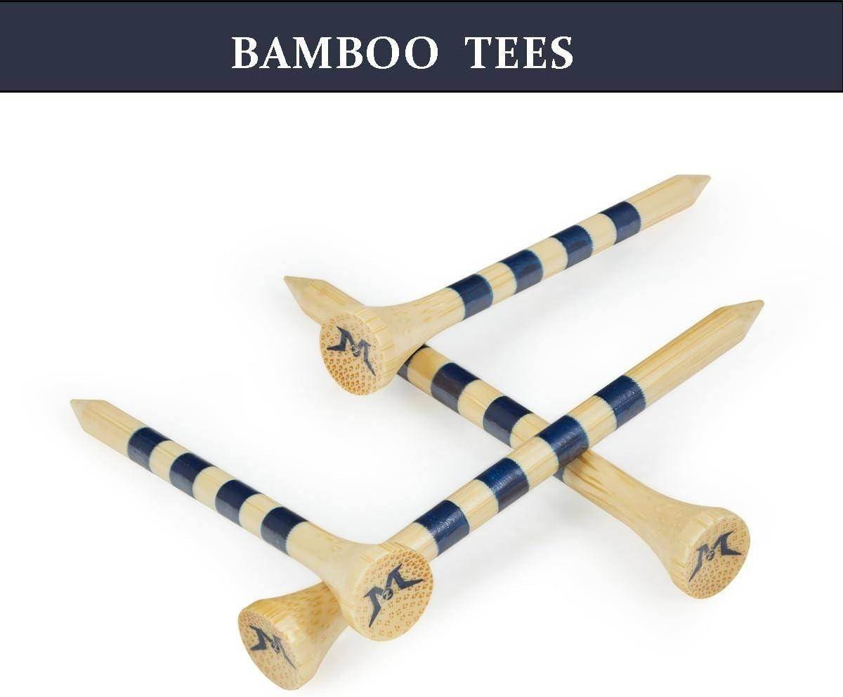 High-Performance Golf Tees in Bamboo 50-Pack | Customizable Height Options