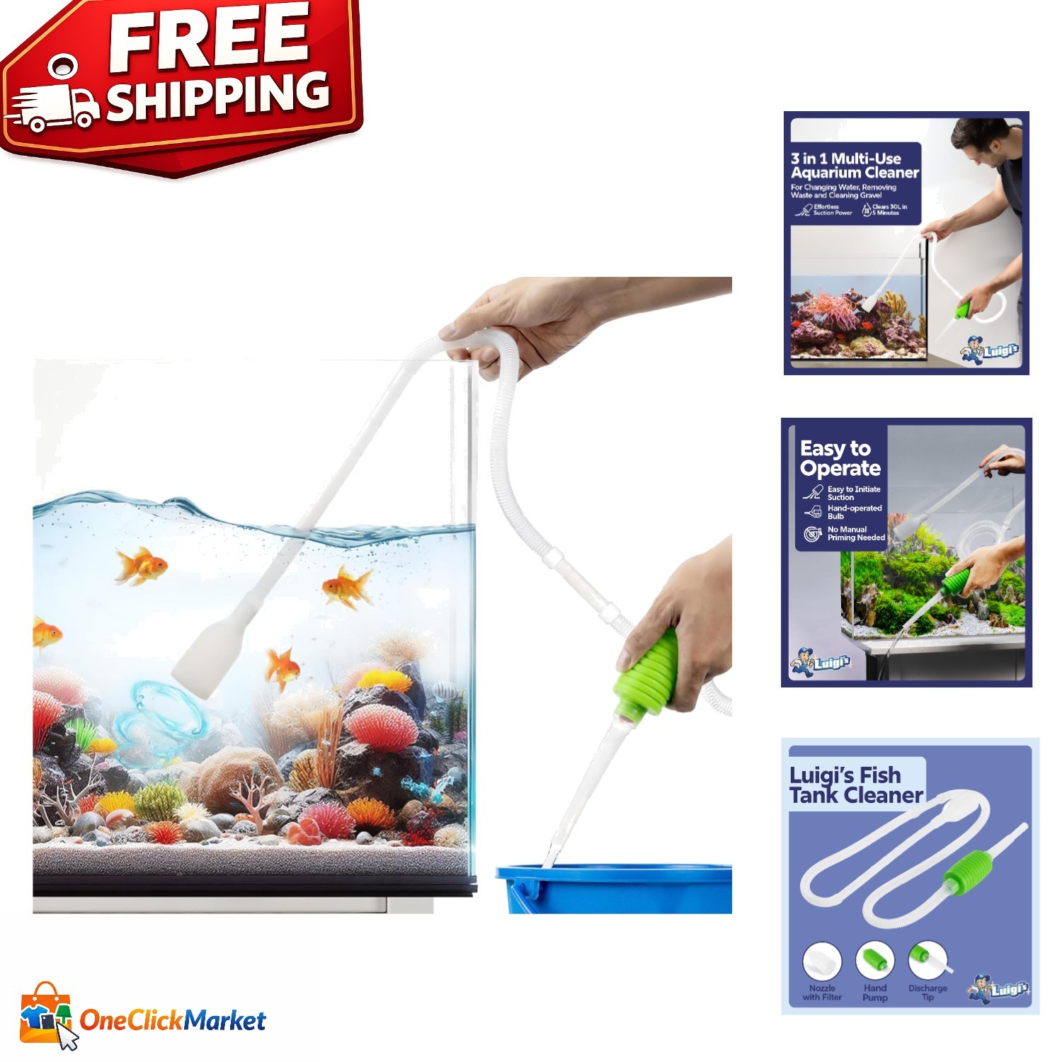 High-Value Fish Tank Hand Siphon - Hassle-Free Cleaning & Maintenance Tool