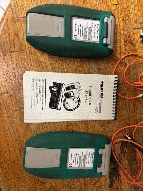 Black Box Fiber Optic Test Kit Power Meter and Light Source