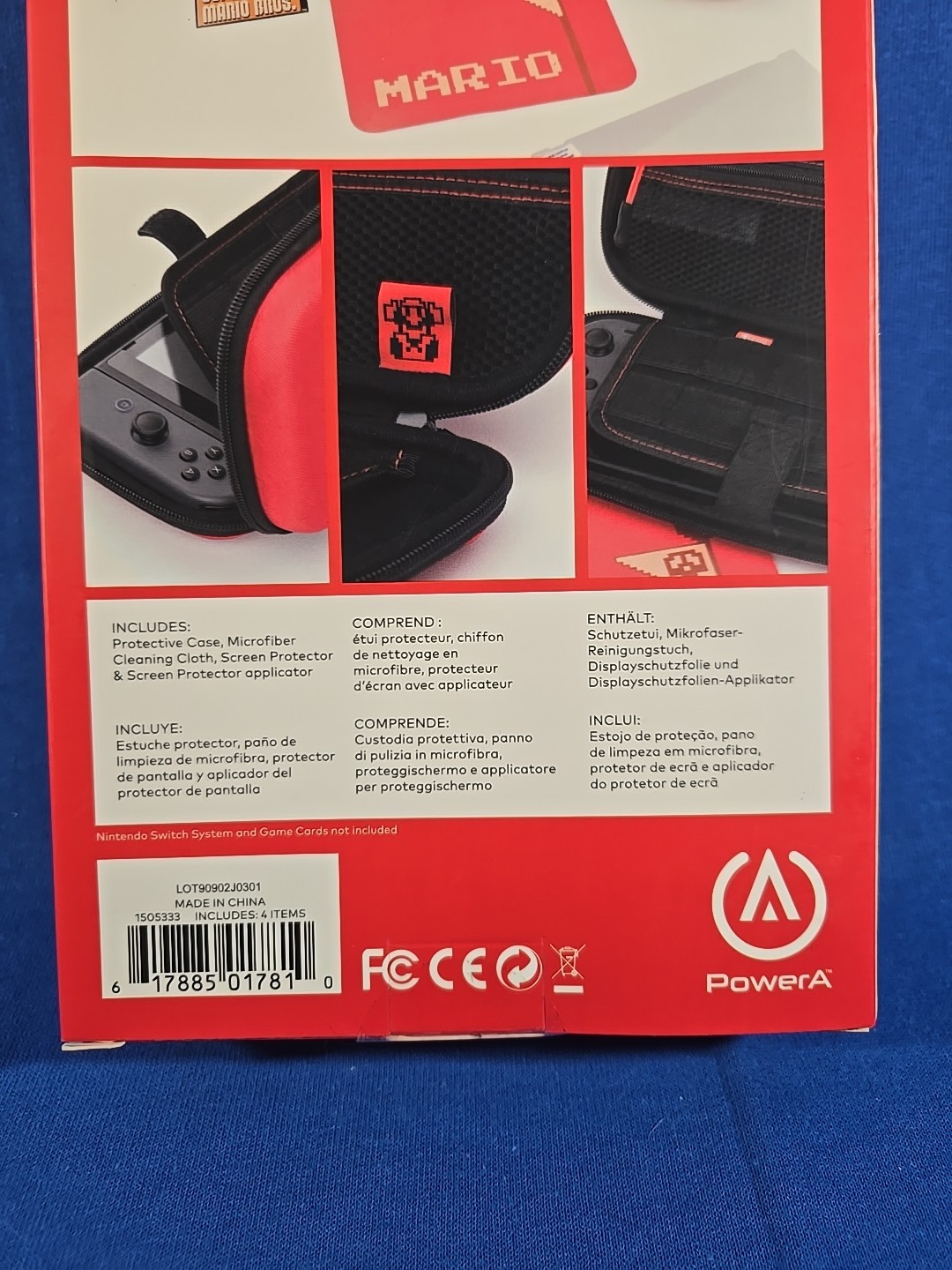 Nintendo Switch Protection Kit -Case & Screen protector -8bit Mario theme - NEW