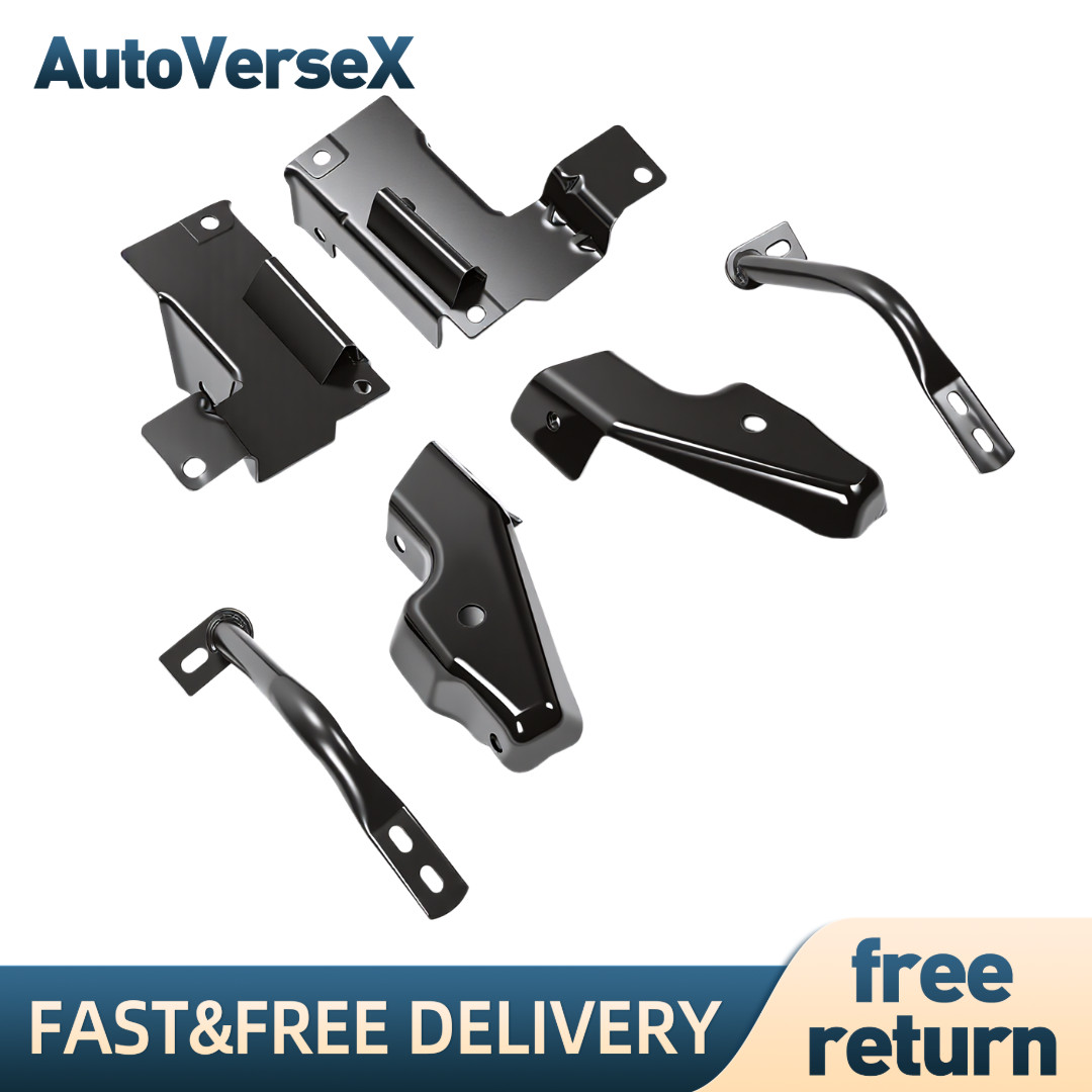 6PC LH&RH Front Bumper Bracket Powder Coated For 03-06 07 Chevy Silverado 1500