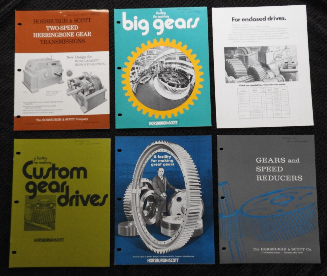 1970 Horsburgh & Scott Gear Engineering Brochures Literature Cleveland OH