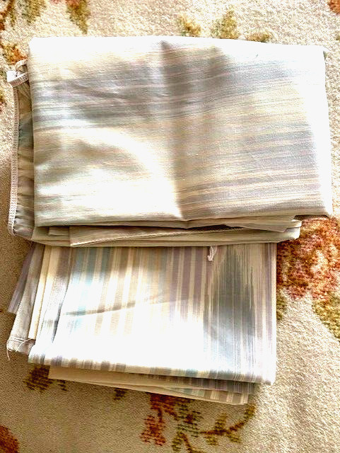 REDUCED 2pcs NEW Twin Flat Sheet USED Fitted Twin  Burlington Co No Iron Percale