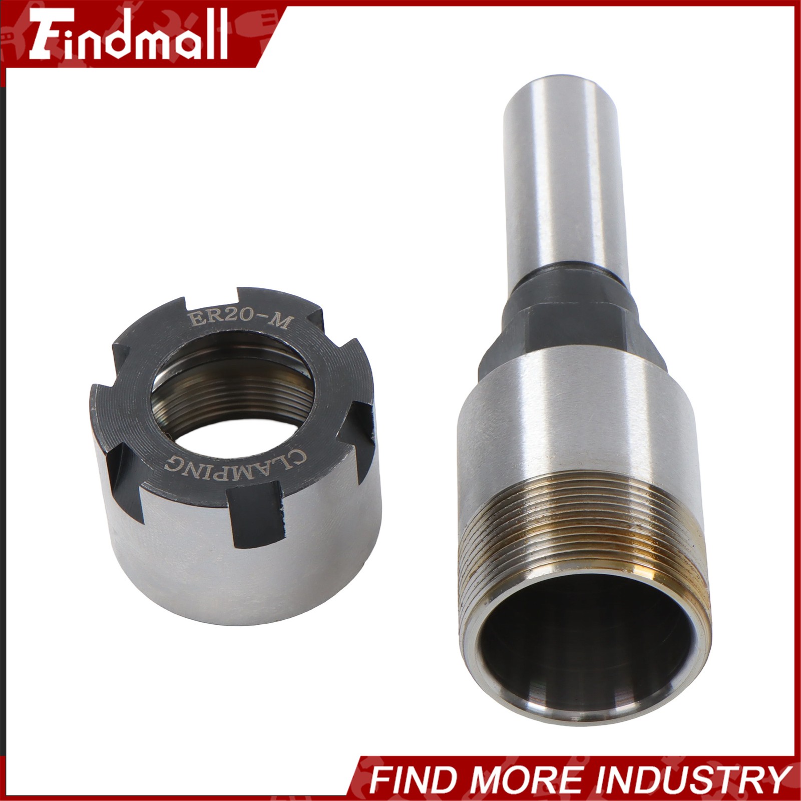 Findmall ER20 Collet Extension Chuck 1/2" Shank Router Bit Adapter Milling Tool