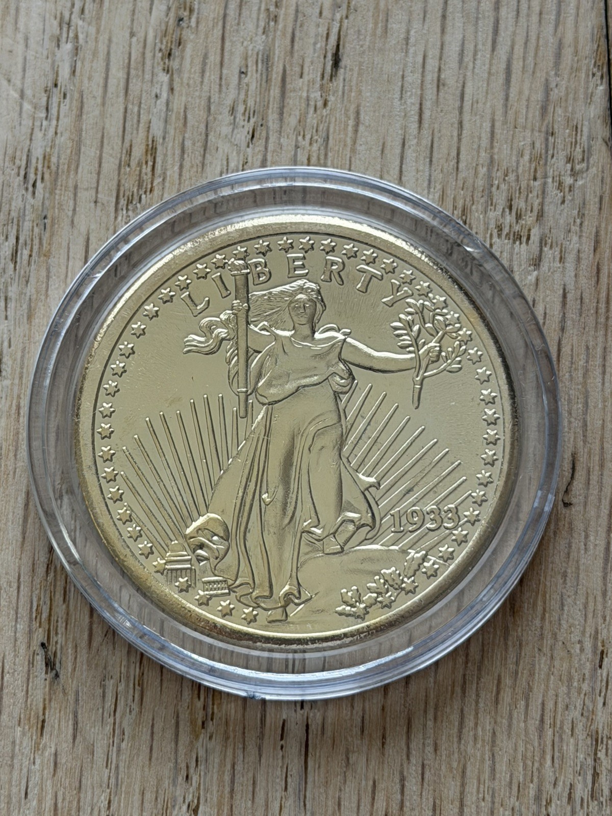 Gold Plated $20 Coin Copy Liberty United States