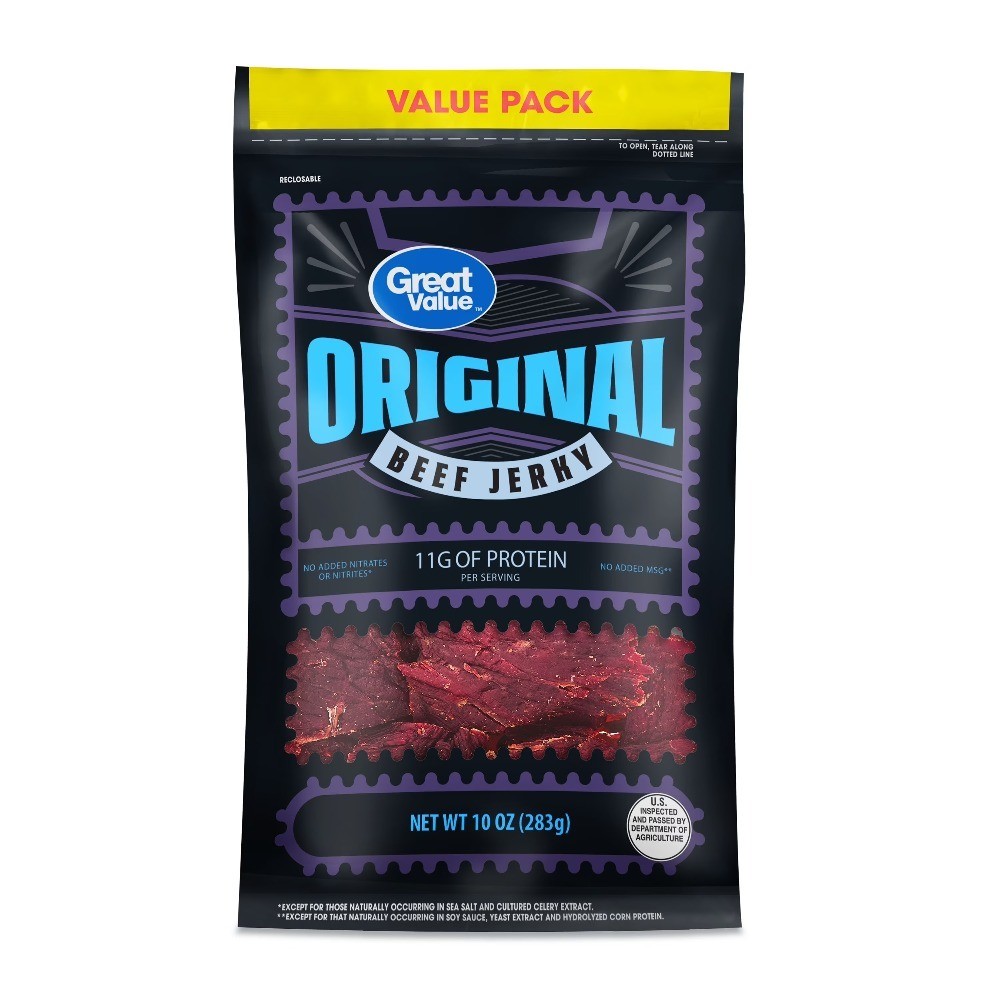 Original Beef Jerky Value Pack, 10 Ounce Bulk Size, High Protein Snack, Natural