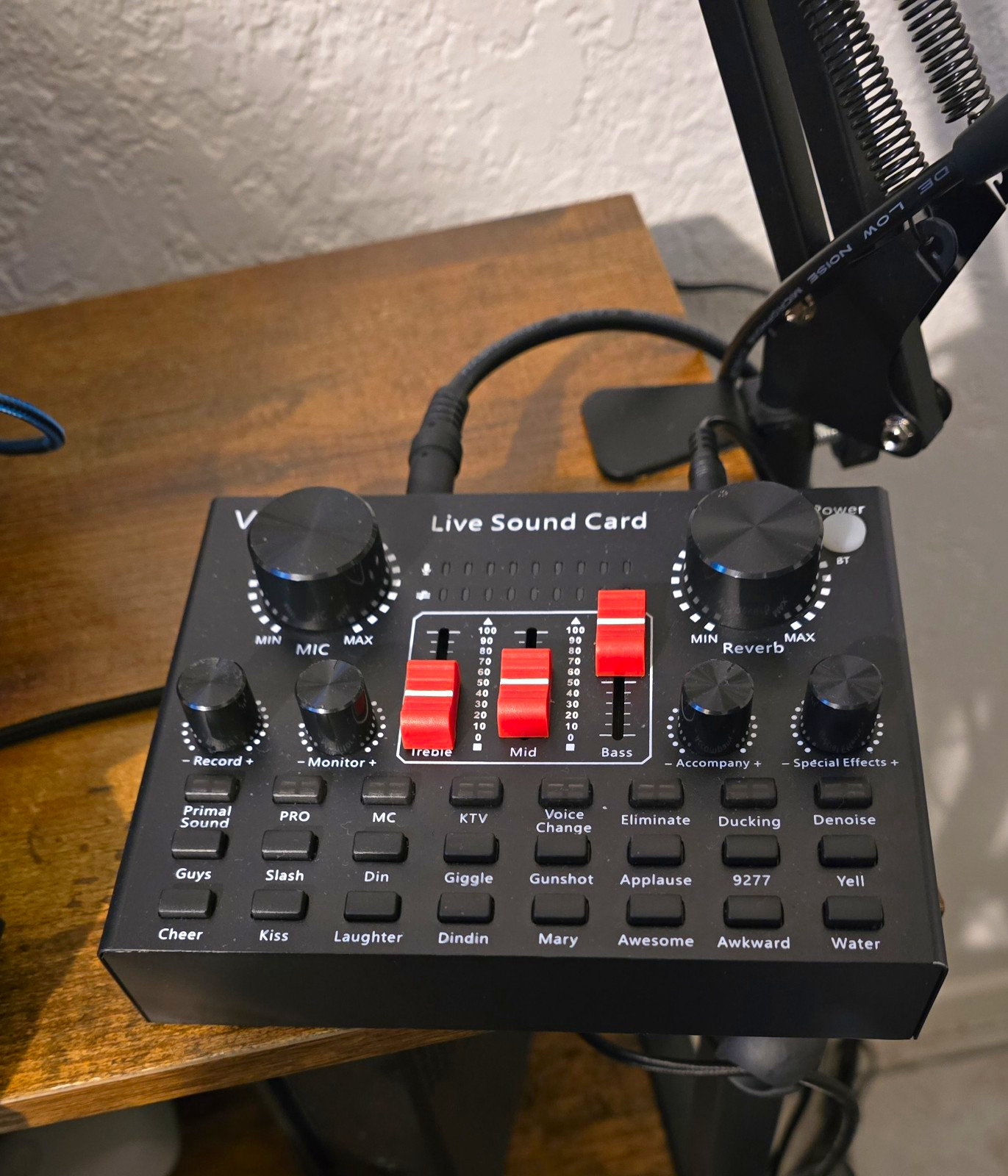 Desktop Live Sound Card Audio Mixer. Missing Power Cable. (USB type C)