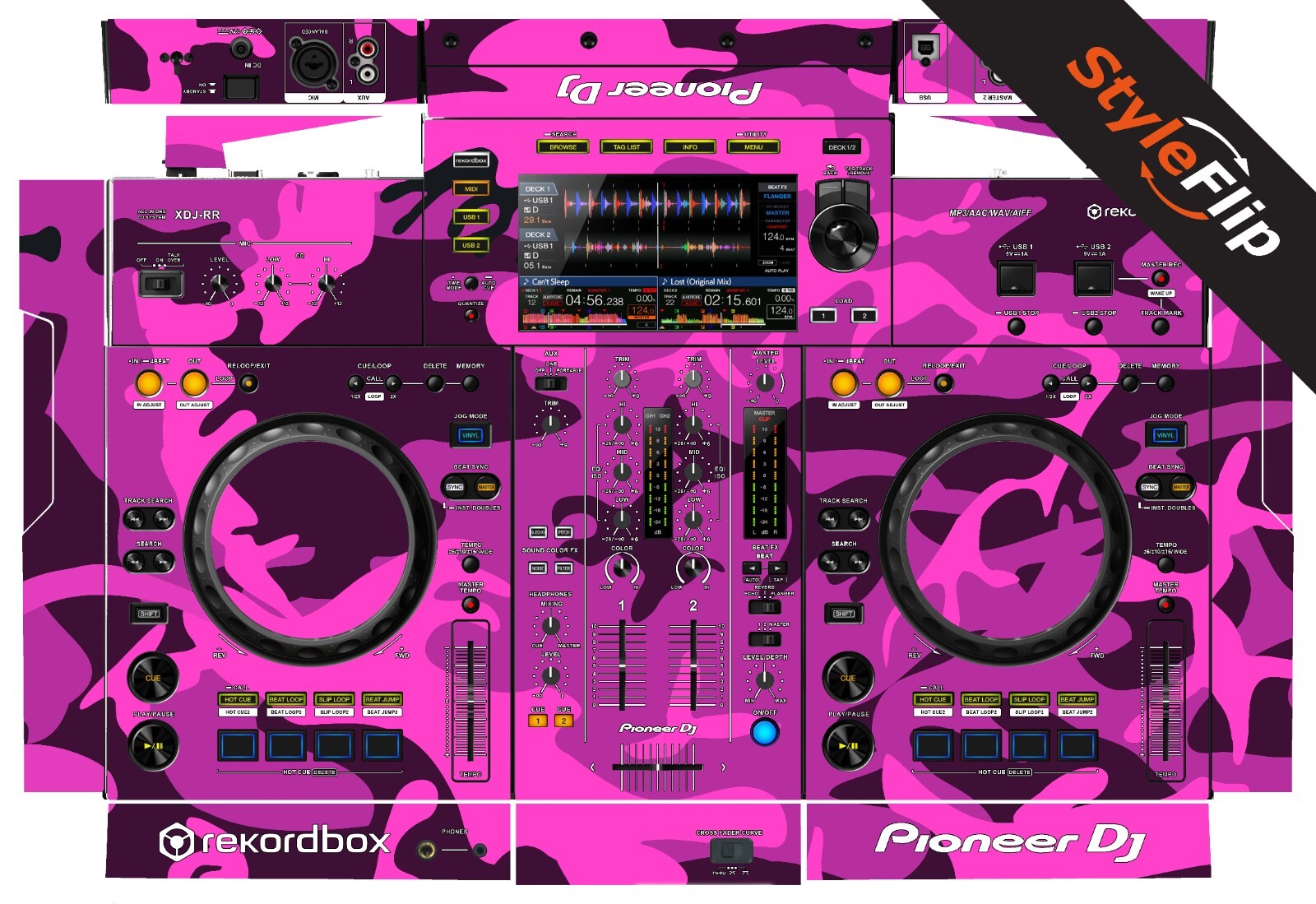 Pioneer XDJ-RR | Pink Camo | Protective Decal | StyleFlip Skins
