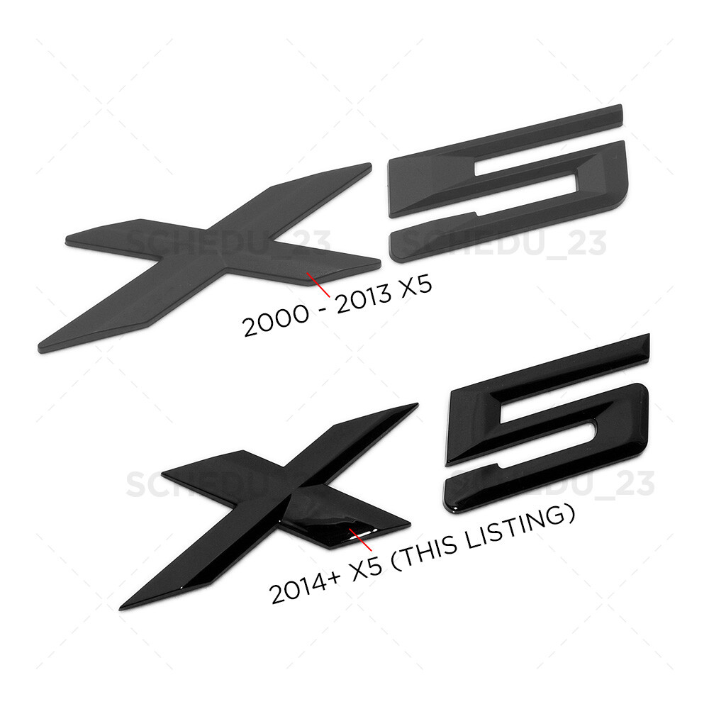 14-26 Gloss Black BMW X5 Rear Liftgate Letter Emblem Badge Trunk ABS /M Sport