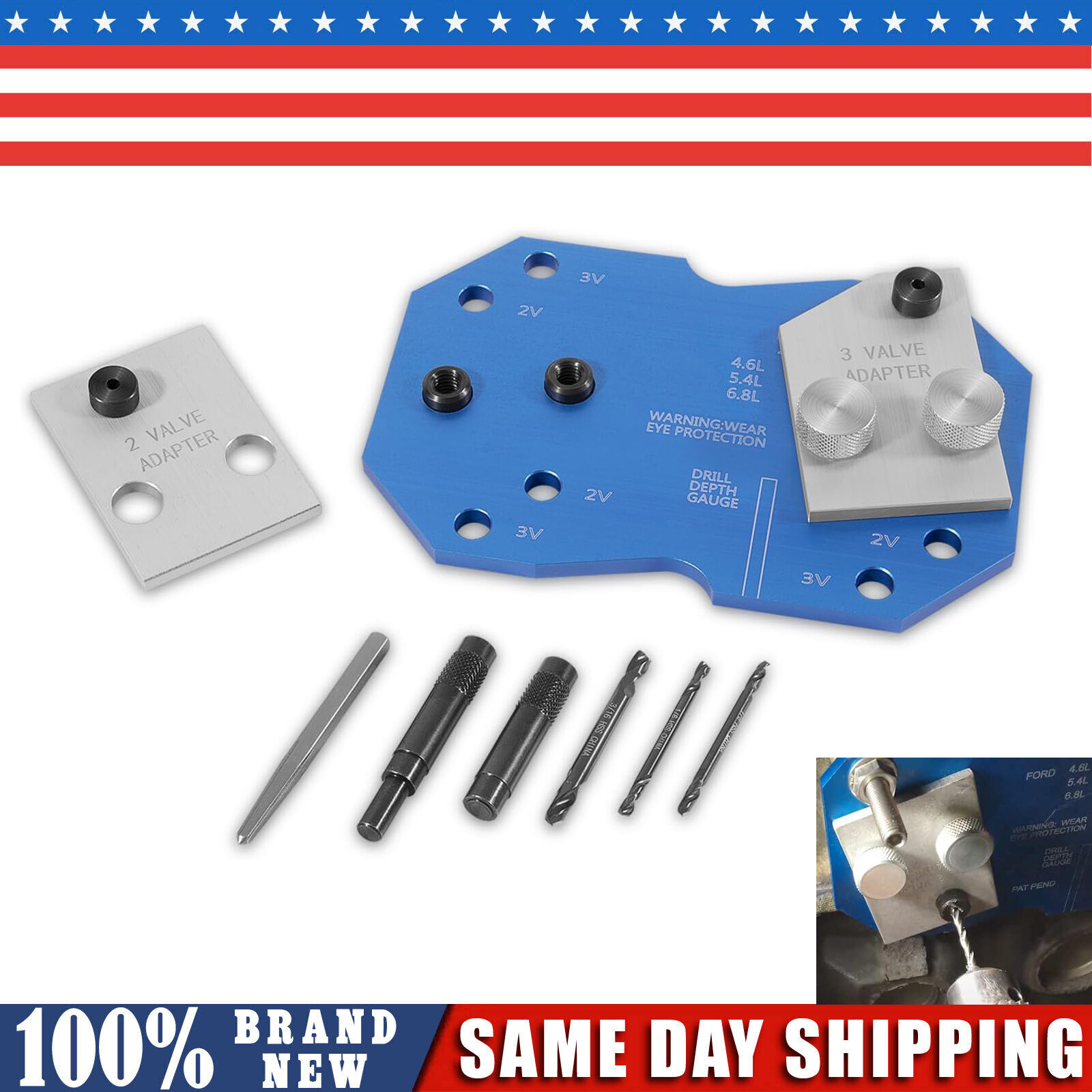 68500 Manifold Drill Template for Ford 2V 3V Triton Engines (4.6L, 5.4L & 6.8L)