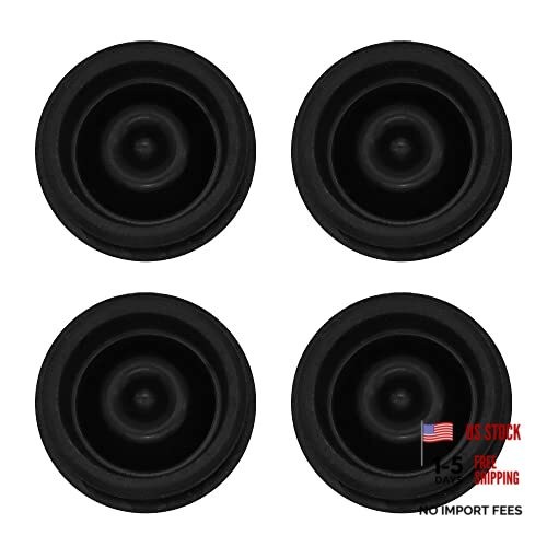 4 Pack Trailer Hub Cap Rubber Plugs, Fits 1.98 1.98" Plugs (2,000-3,500 lb)
