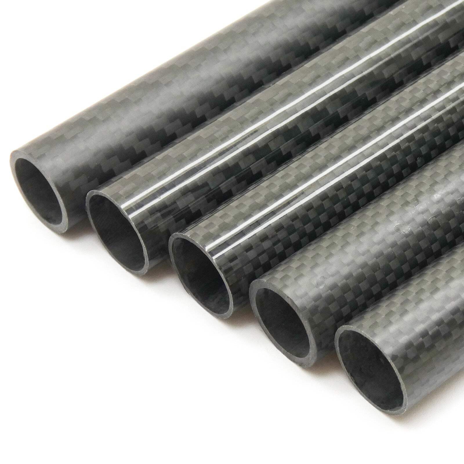 500mm Roll Wrapped Carbon Fiber Tube 14/16/18/20/25mm Matte/Glossy 1mm/2mm Wall