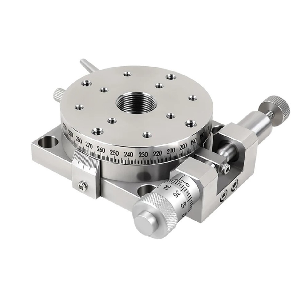 R-Axis Manual Rotary Positioning Stage Stainless Steel Precision Sliding Table E