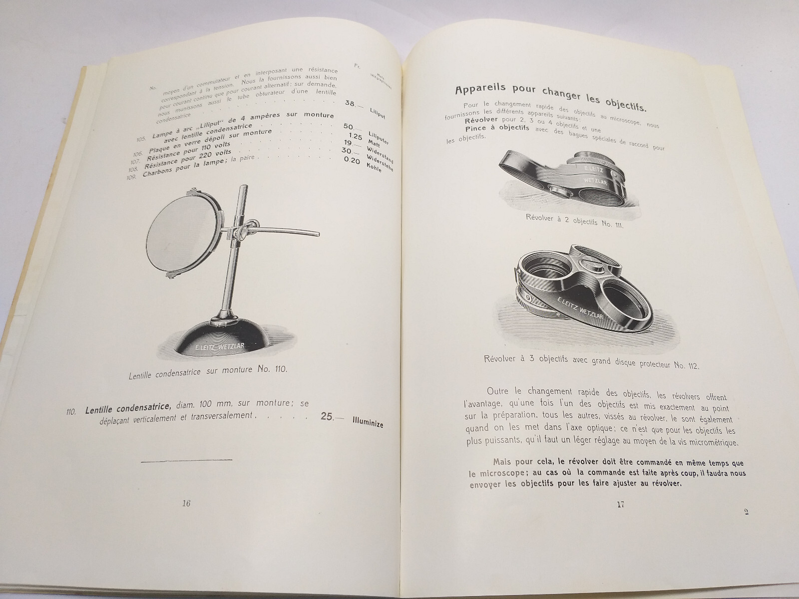 Rare Antique 1909 Catalog ERNST LEITZ WETZLAR Microscopes