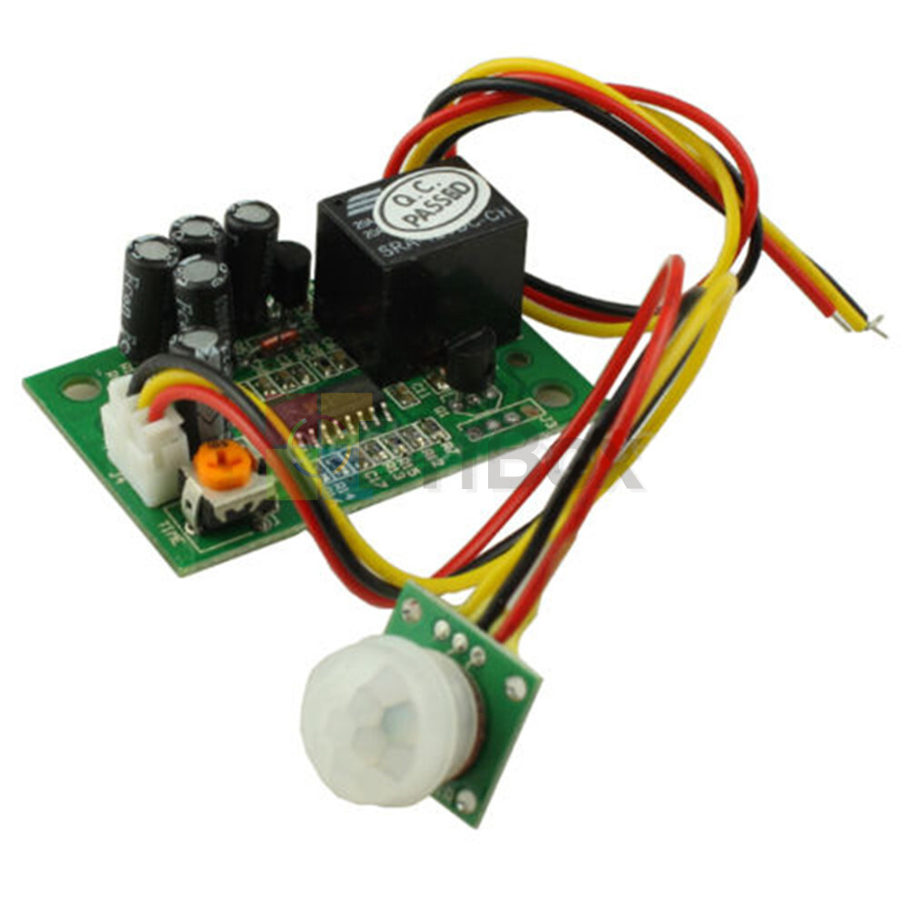 dc 12V PIR IR Pyroelectric Infrared Adjustable Relay Output Sensor Module TOP D