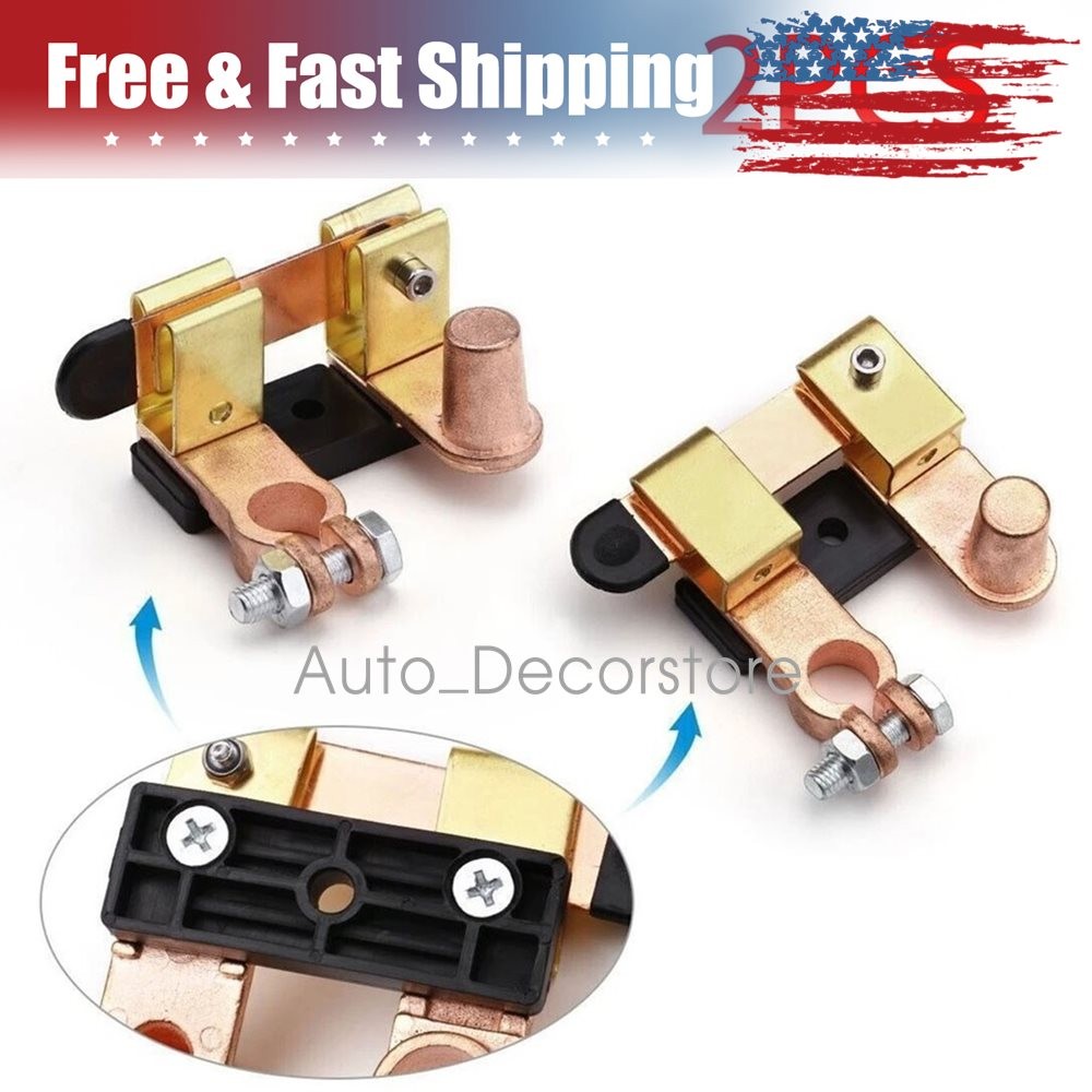 2x Car Battery Disconnect Knife Blade Switch Top Post HEAVY DUTY ShUT OFF 12/24v