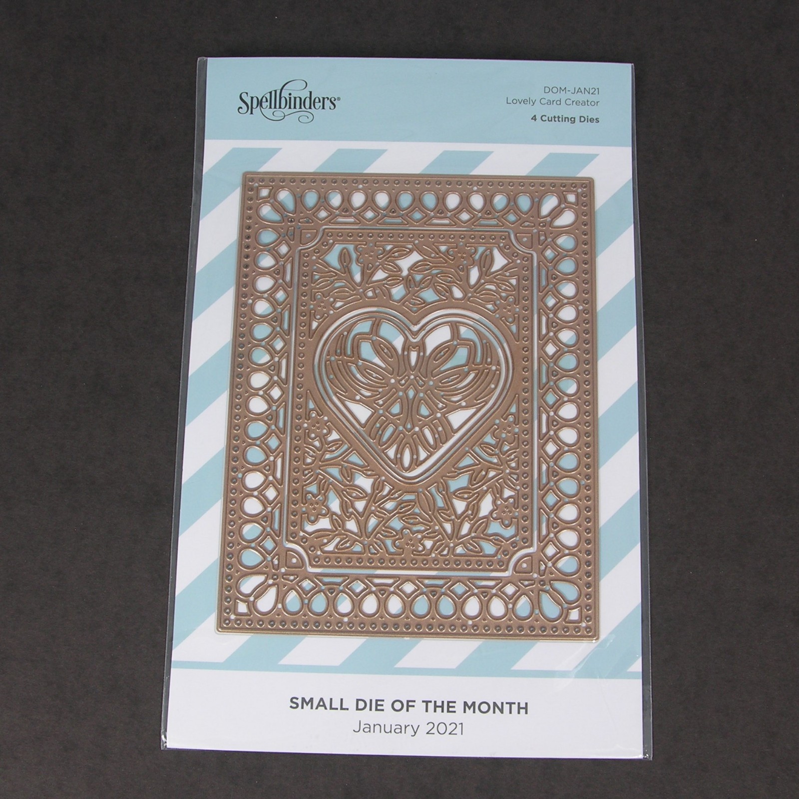 Spellbinders Small Die of the Month LOVELY CARD CREATOR Heart Die Cuts DOM-JAN21