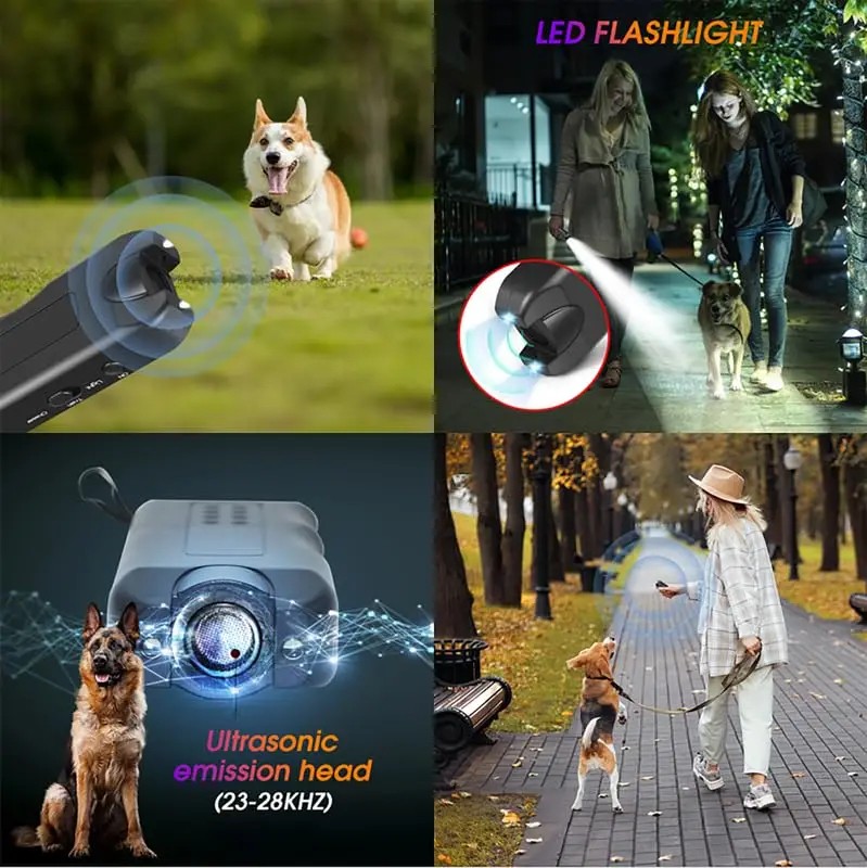 Ultrasonic Dog Repeller & Trainer - 3 Modes, Safe, Effective, Portable