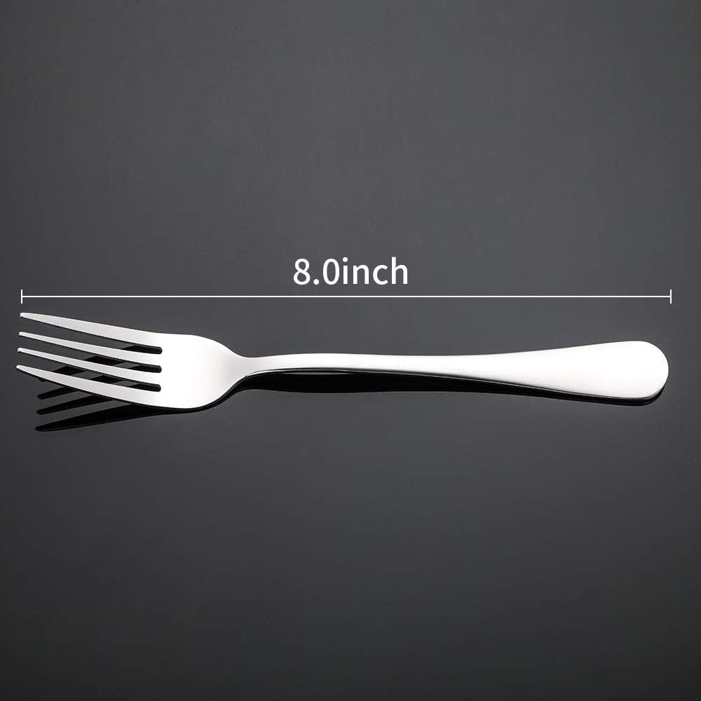 12pc Dinner Forks Set Stainless Steel Silverware Flatware Metal Kitchen Utensils