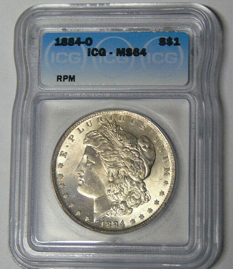ICG MS64 1884-O Morgan Silver Dollar Repunched Mint Mark #5669312701