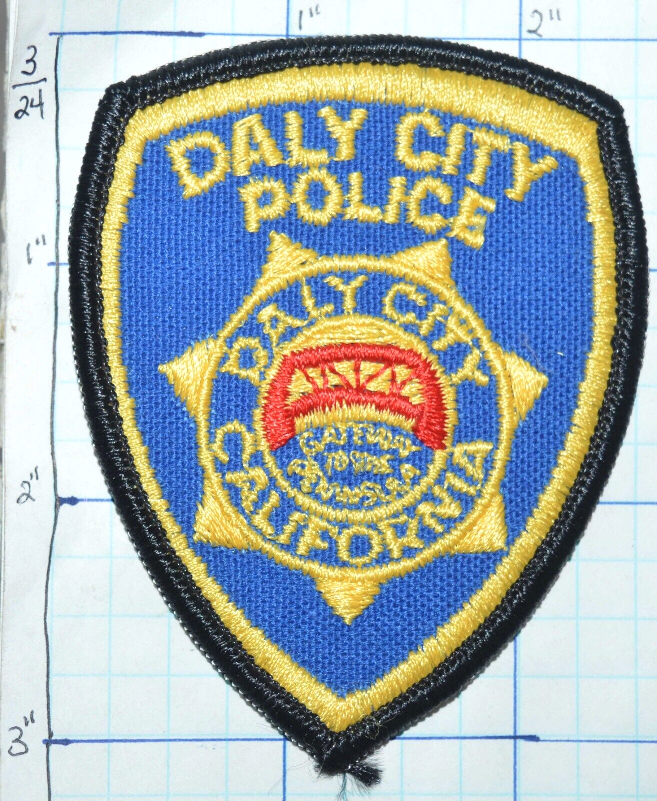 CALIFORNIA, DALY CITY POLICE DEPT SMALL HAT 3" PATCH
