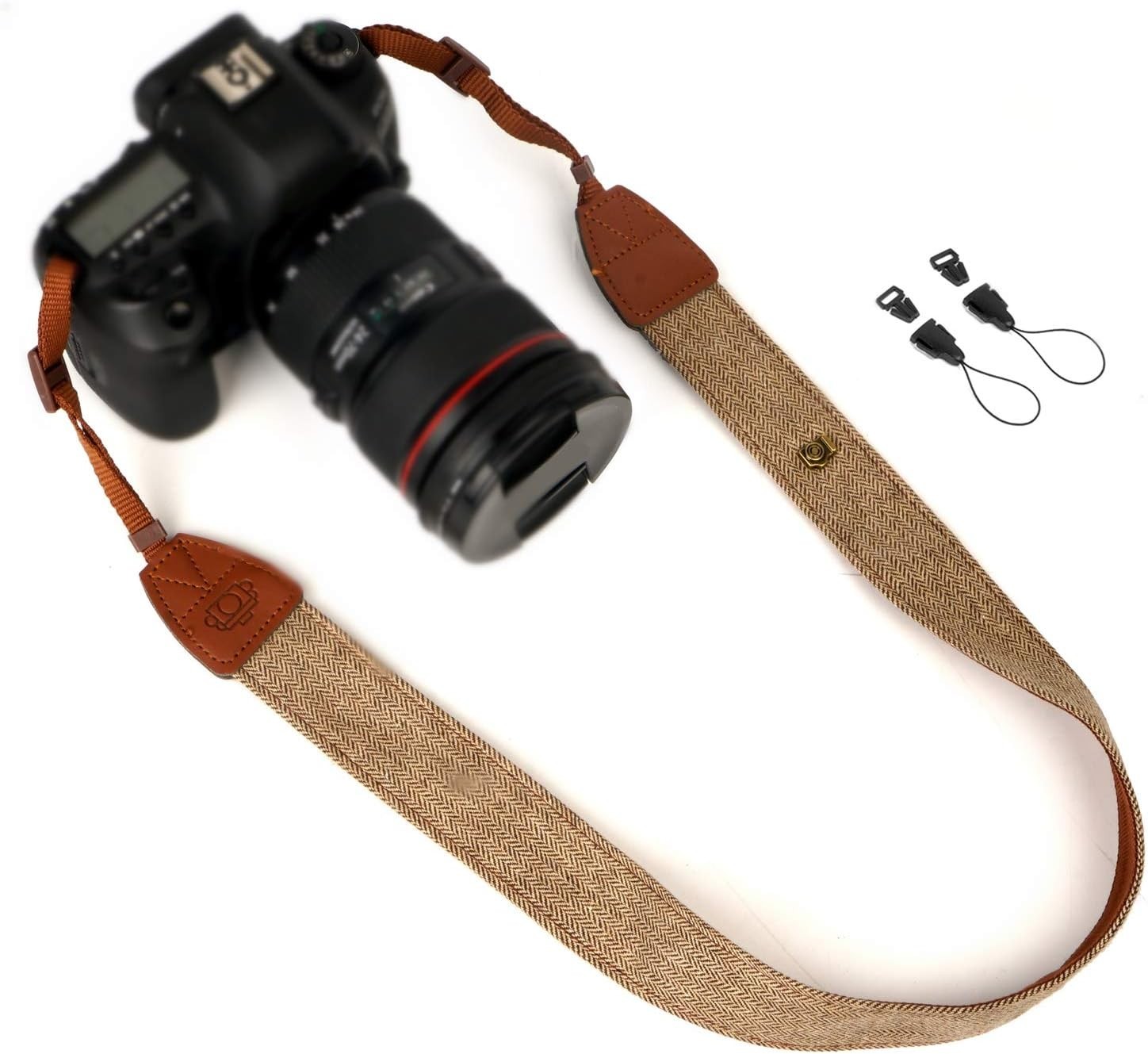 Stylish Brown Canvas Strap with Quick Release - Perfect for DSLRs and Binoculars