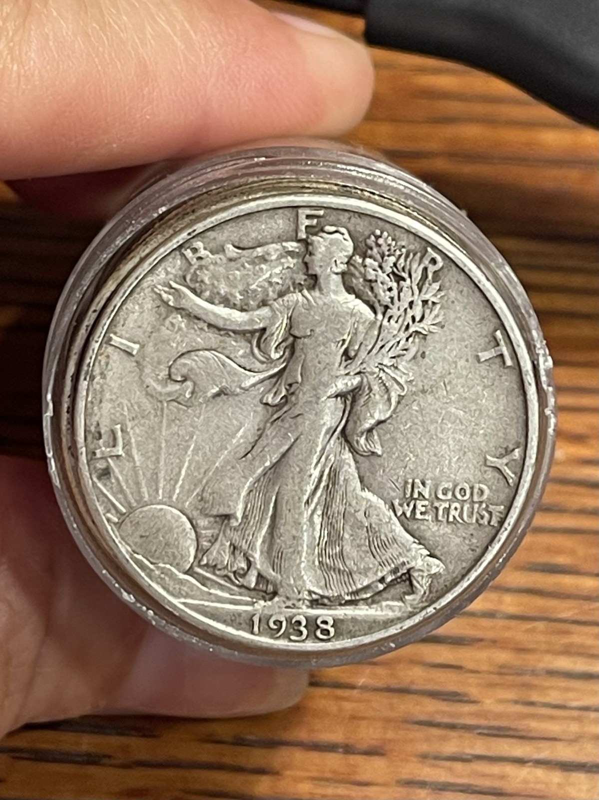 1938 d walking liberty half dollar 90% silver
