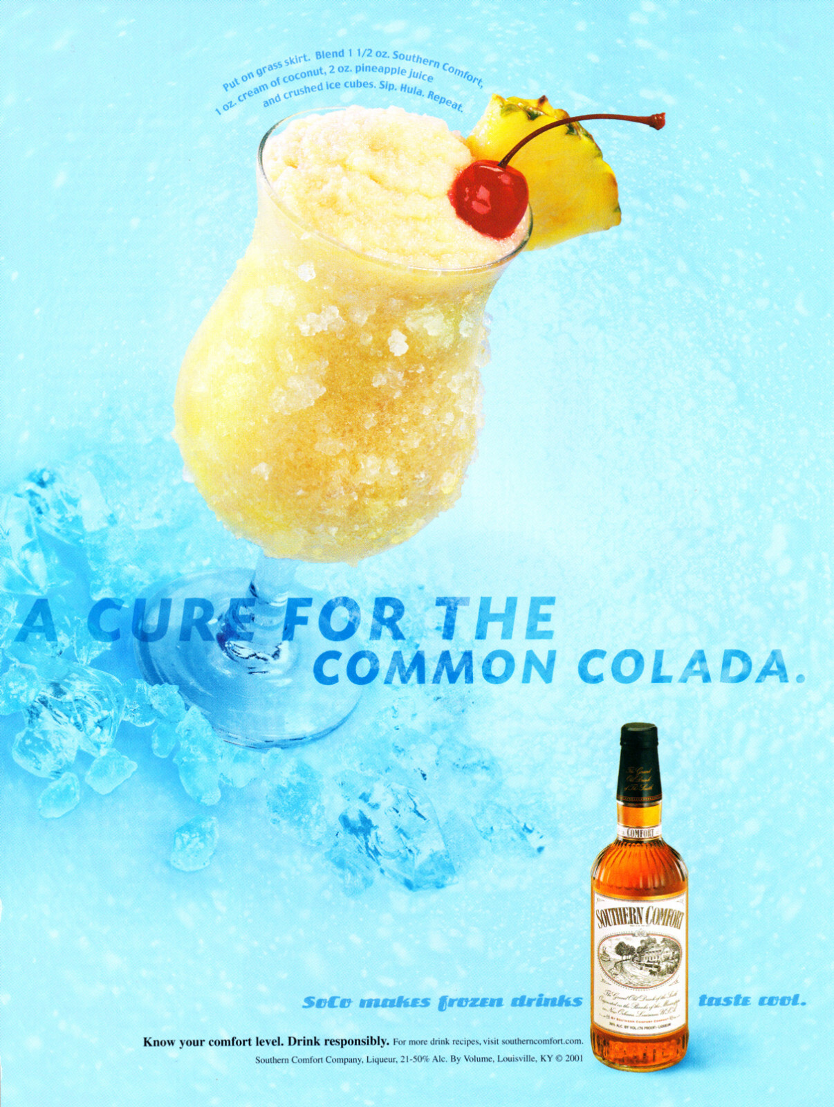 SOUTHERN COMFORT LIQUEUR AD #40 RARE 2001 OUT OF PRINT VINTAGE