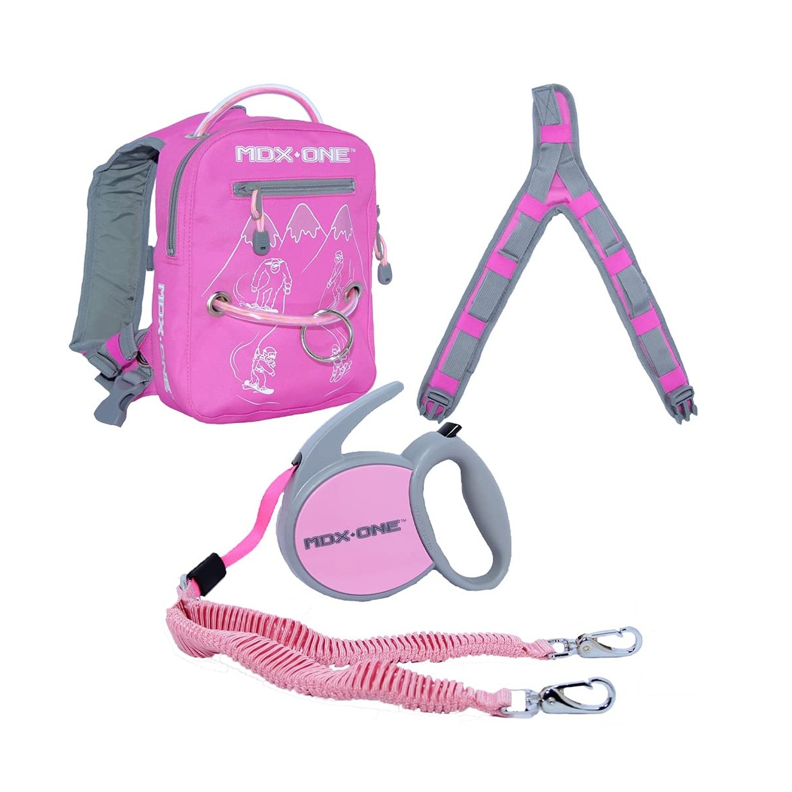 MDXONE Kids Snowboard Ski harness Trainer with retractable leash and Absorb b...