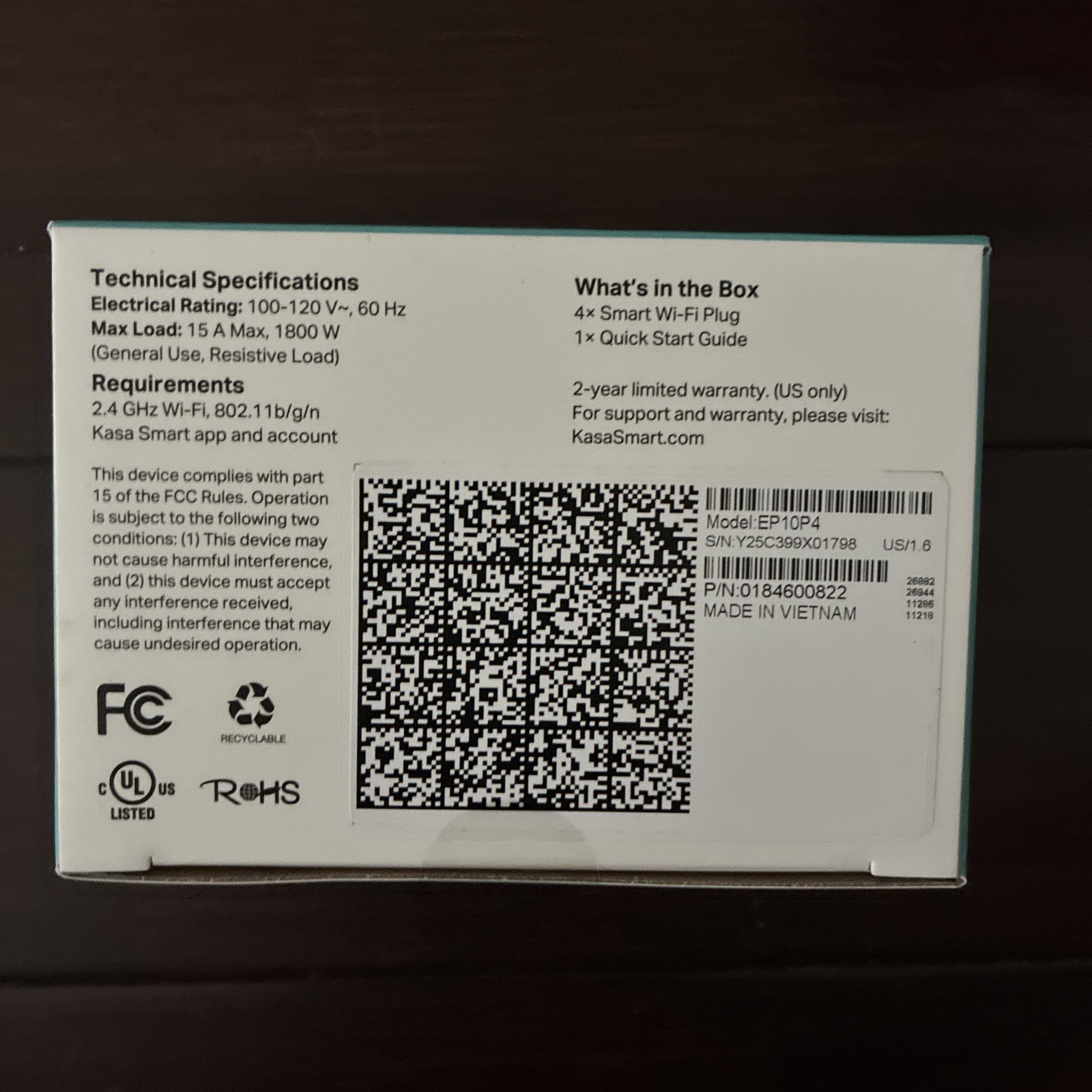 TP-Link Kasa Smart Wi-Fi Plug Mini 4-Pack (EP10P4)