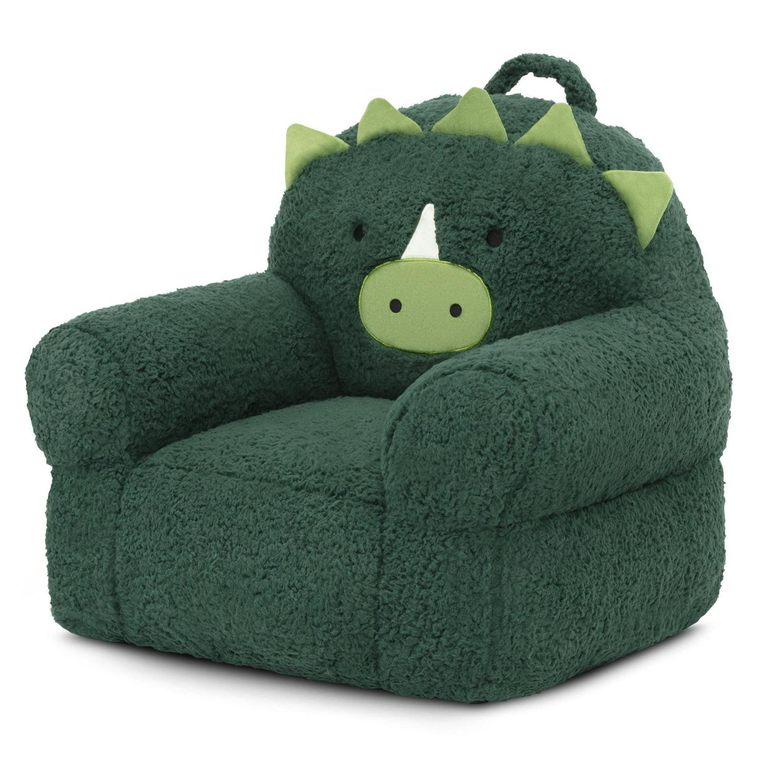 Buddy Chair Dinosaur Green Toddler Comfortable Soft Plush Lightweight Kids Seat
