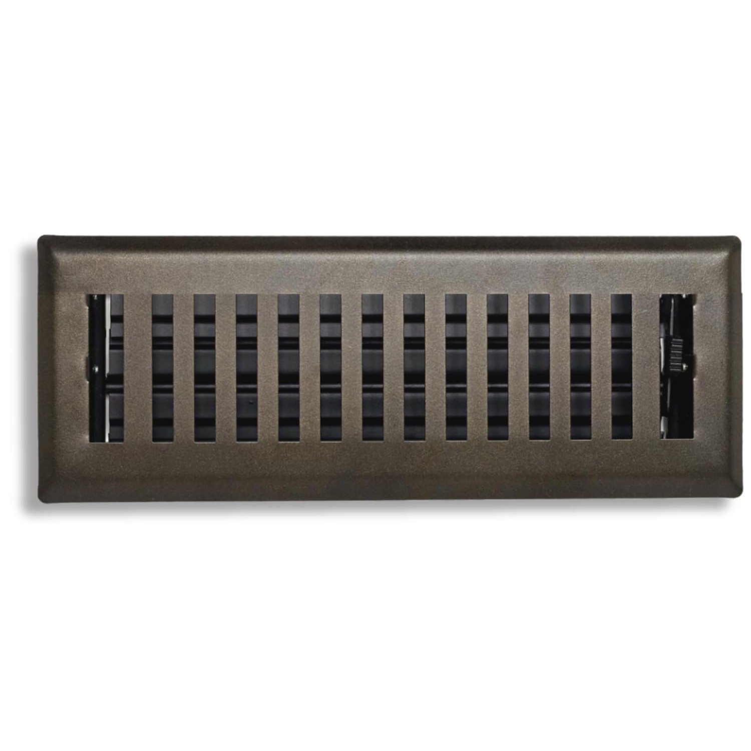 2" x 12" Contemporary Design Steel Floor Register in Metallic Bronze Finish f...