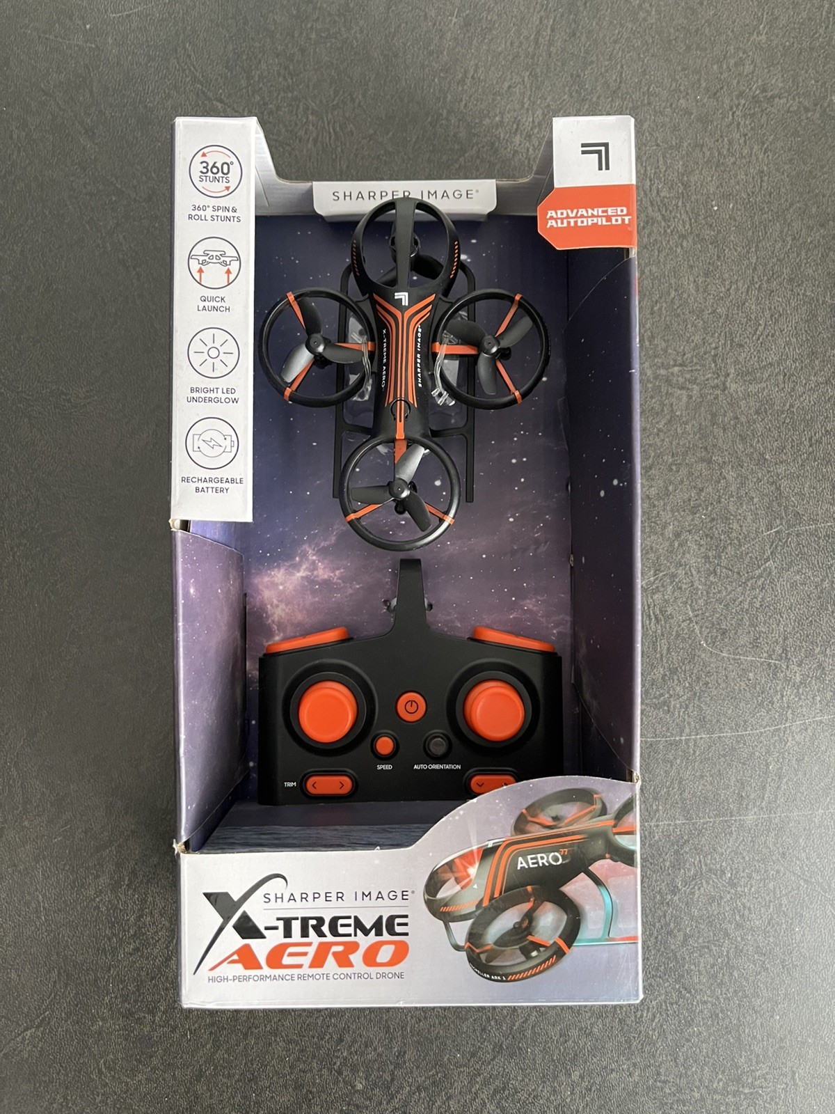 Sharper Image Rechargeable Aero Stunt Drone - Remote Controlled - New In Box