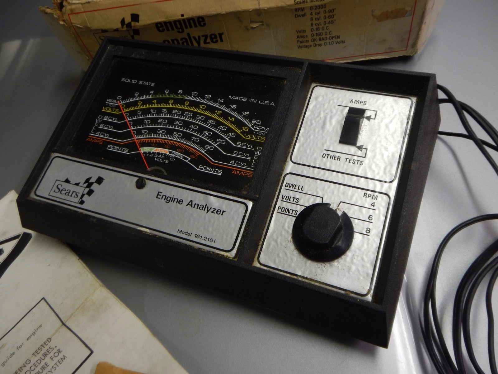 SEARS ENGINE ANALYZER 12 VOLT #28-2161