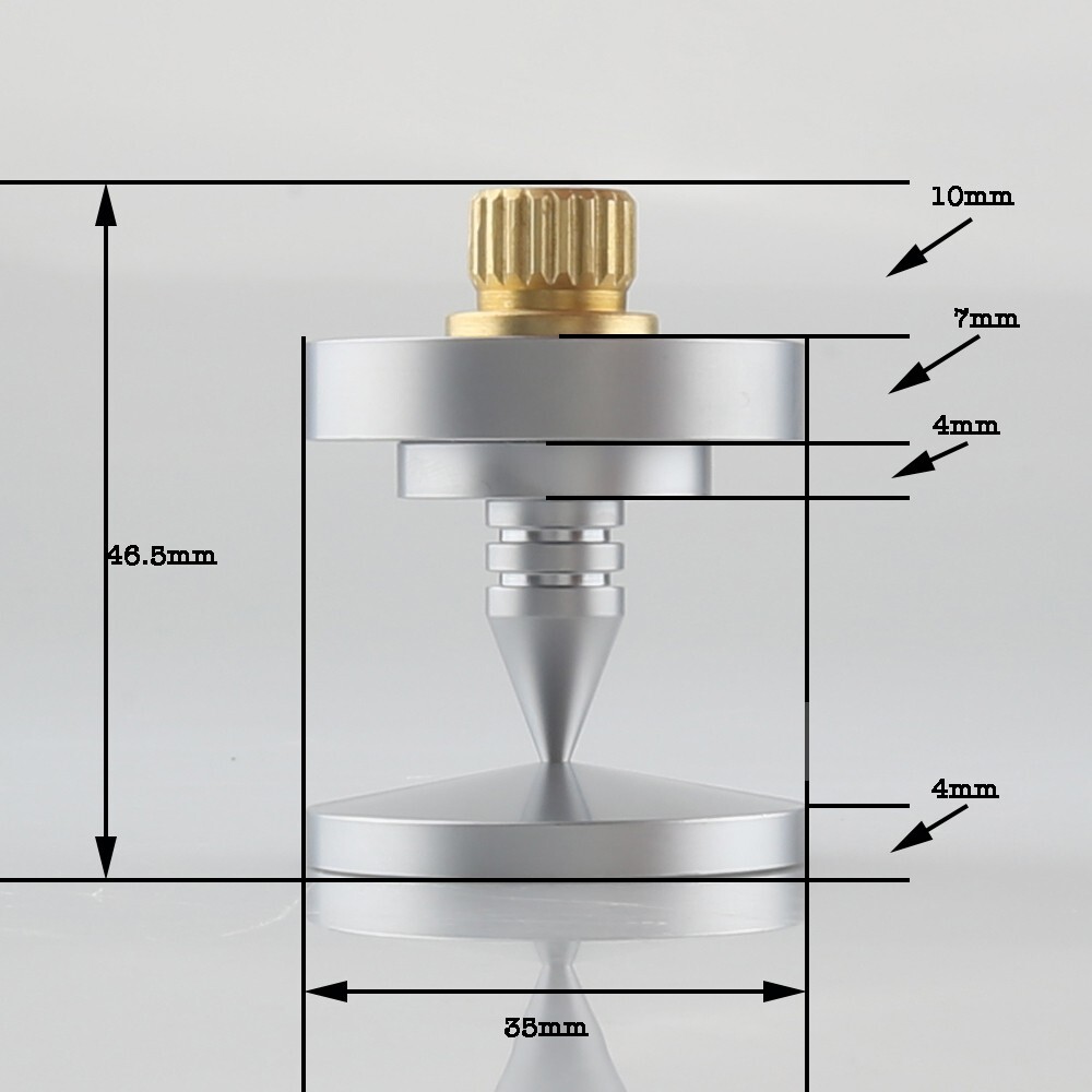 4Pcs 35*37 Speaker Spike Isolation Feet Stand Brass Cone Turntable Amplifier Pad