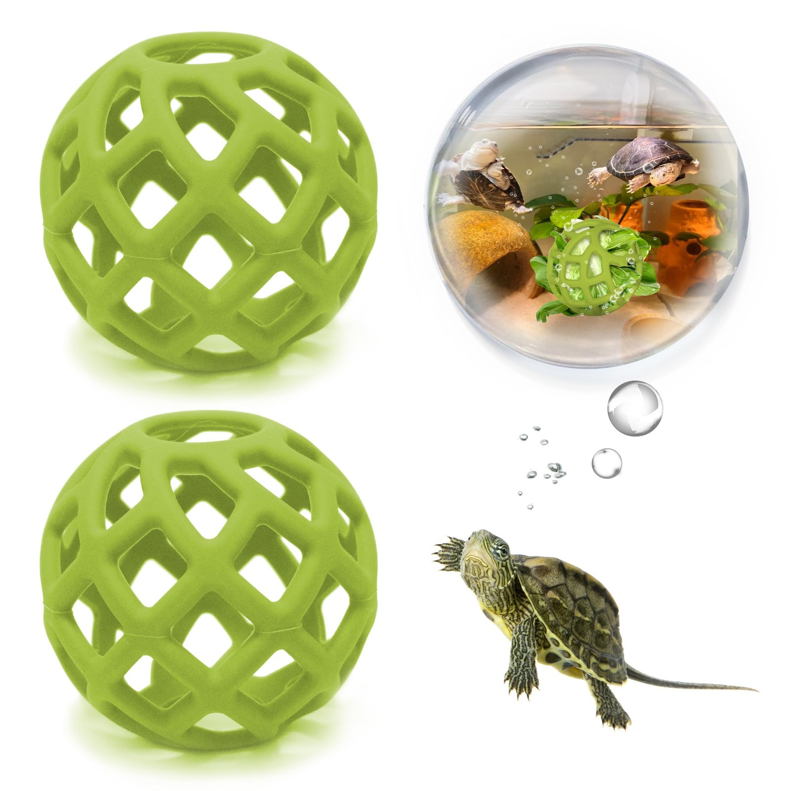 BUYBYLOV Turtle Feeder Ball, Aquatic Turtle Tank Accessories, Red Eared Slide...