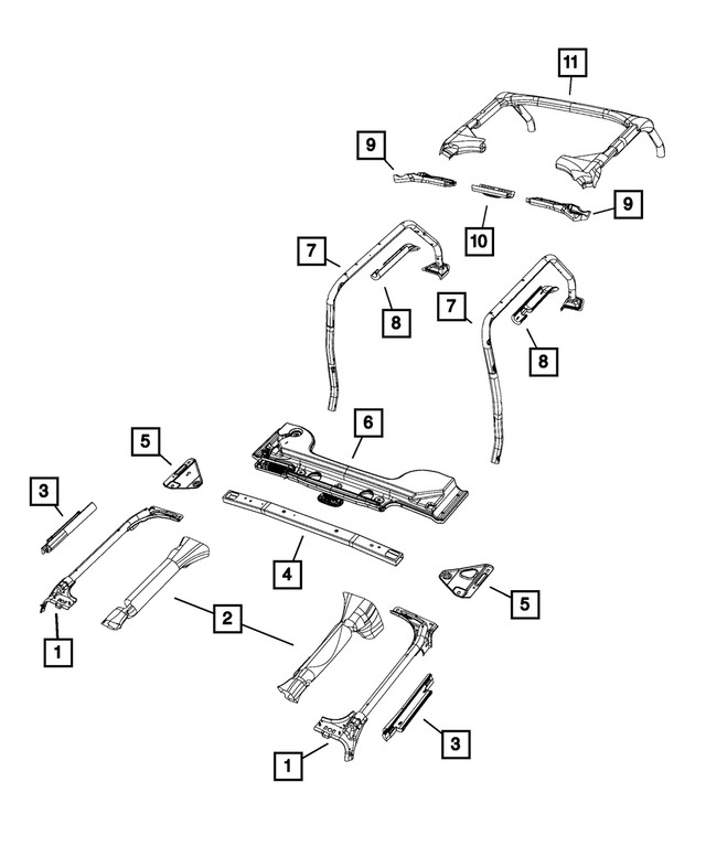 Genuine Mopar Sportbar Bracket Right 55395602af