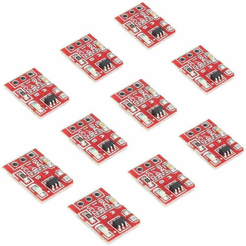 10pcs TTP223 Capacitive Touch Sensor Modules, Self-Locking Switch for Arduino