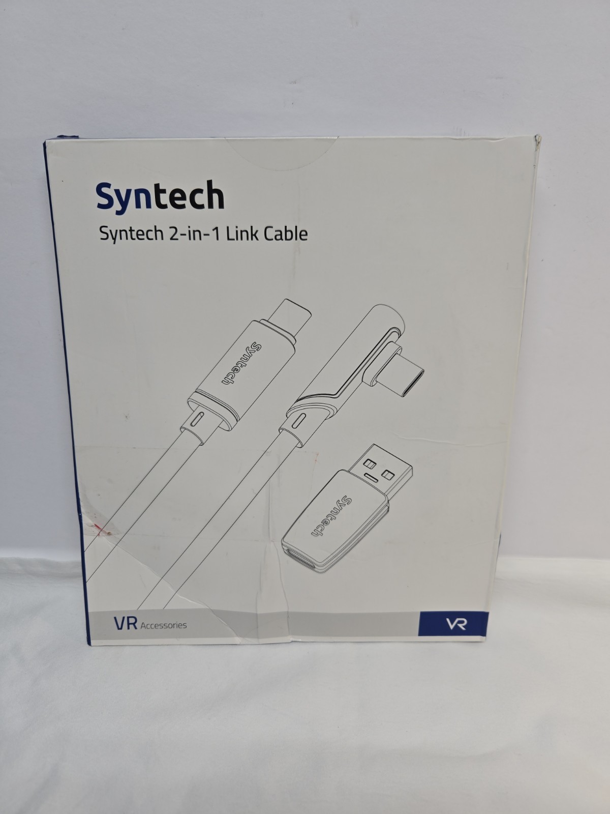 Syntech 2-in-1 VR Link Cable 16ft/5m White  For Headset New