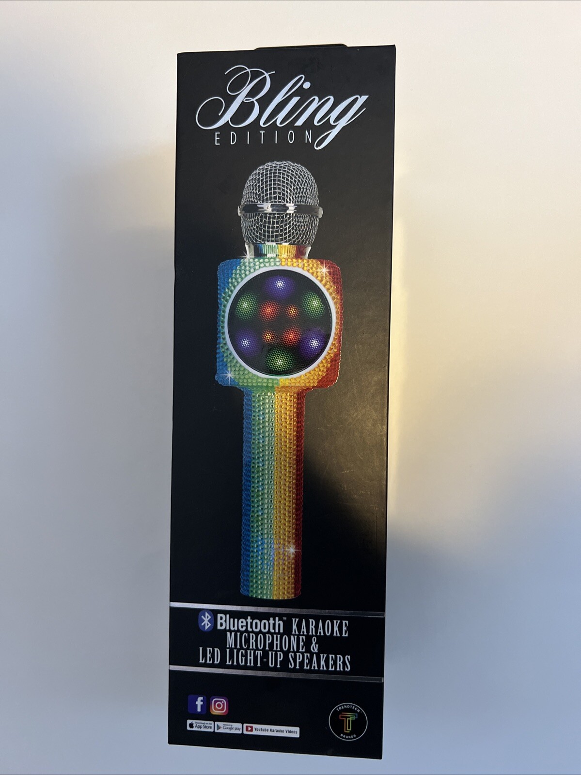 Sing-A-long Rainbow Bling Karaoke Bluetooth Microphone Open Box… Never Used