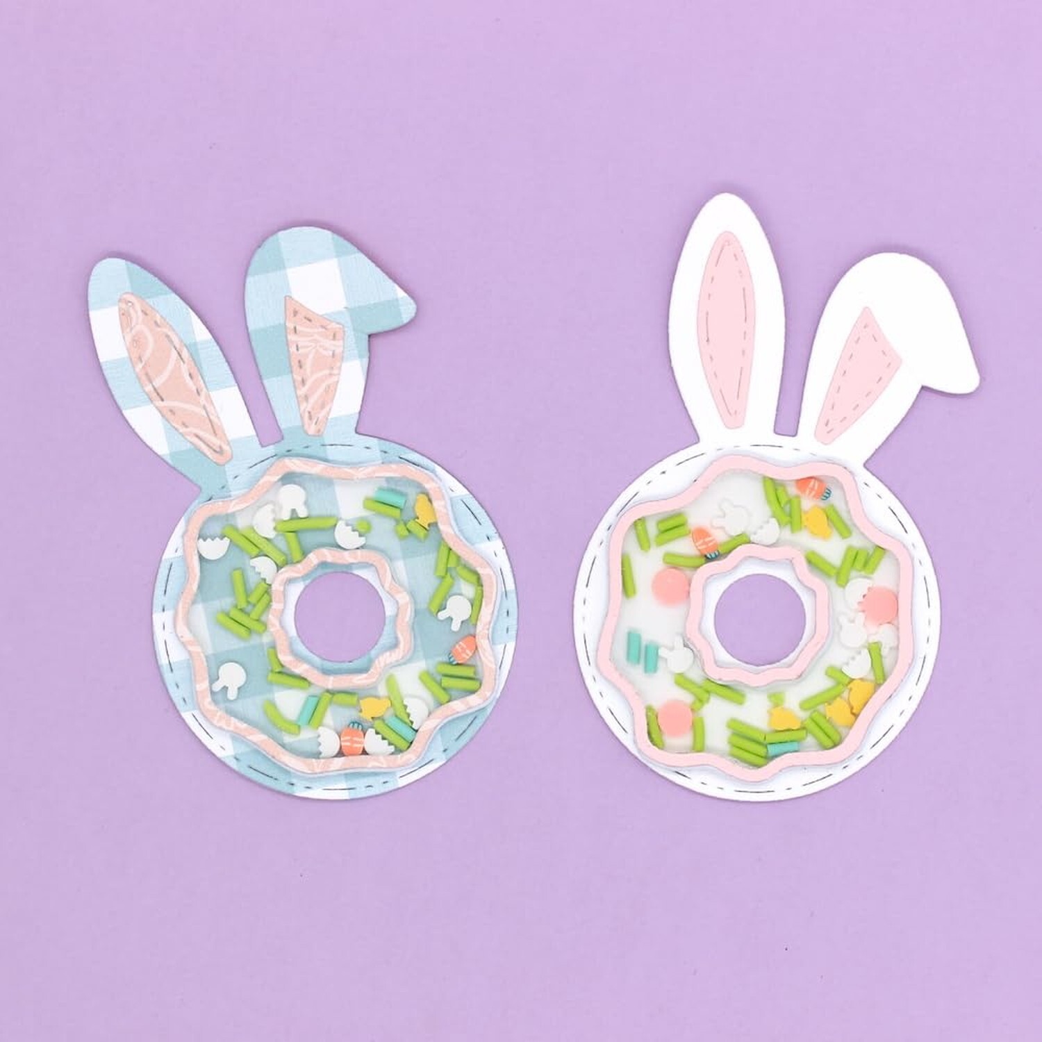 KSCRAFT Bunny Donut Shaker Metal Cutting Dies Stencils for DIY Scrapbooking D...
