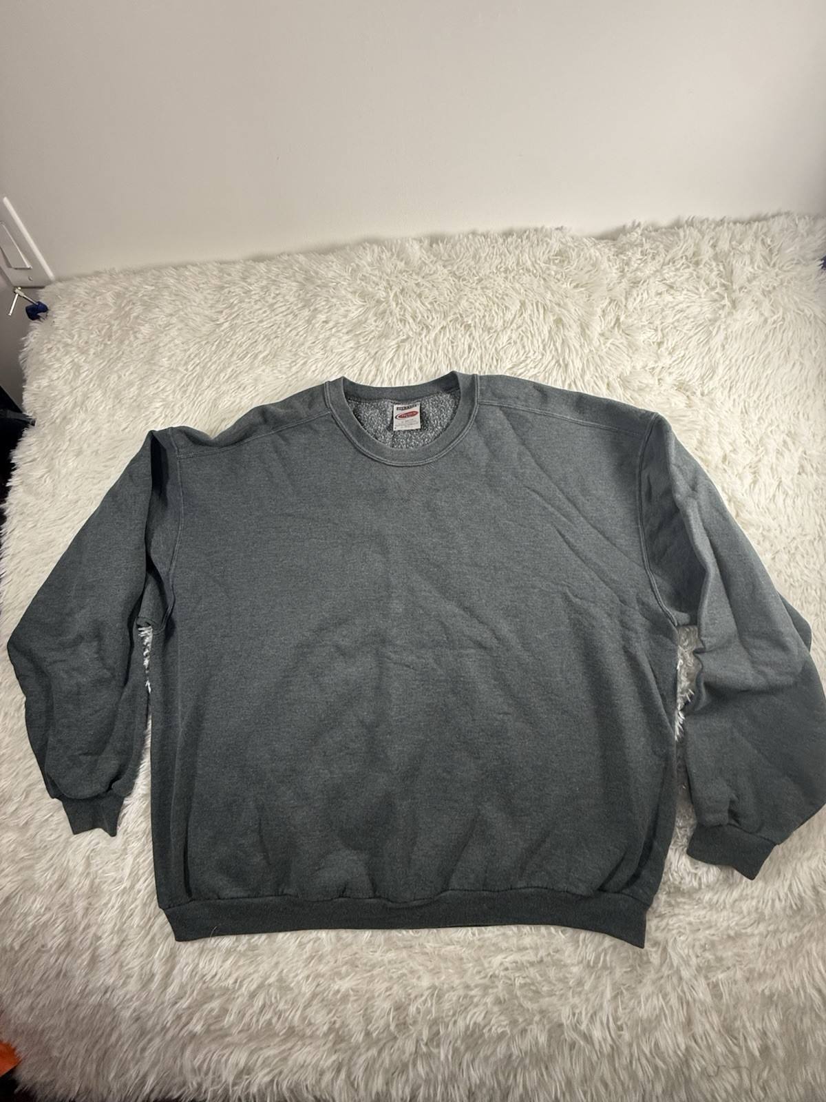 Vintage 90s Streetwear Mens 3XL Crewneck Faded Heavyweight Blank Sweatshirt