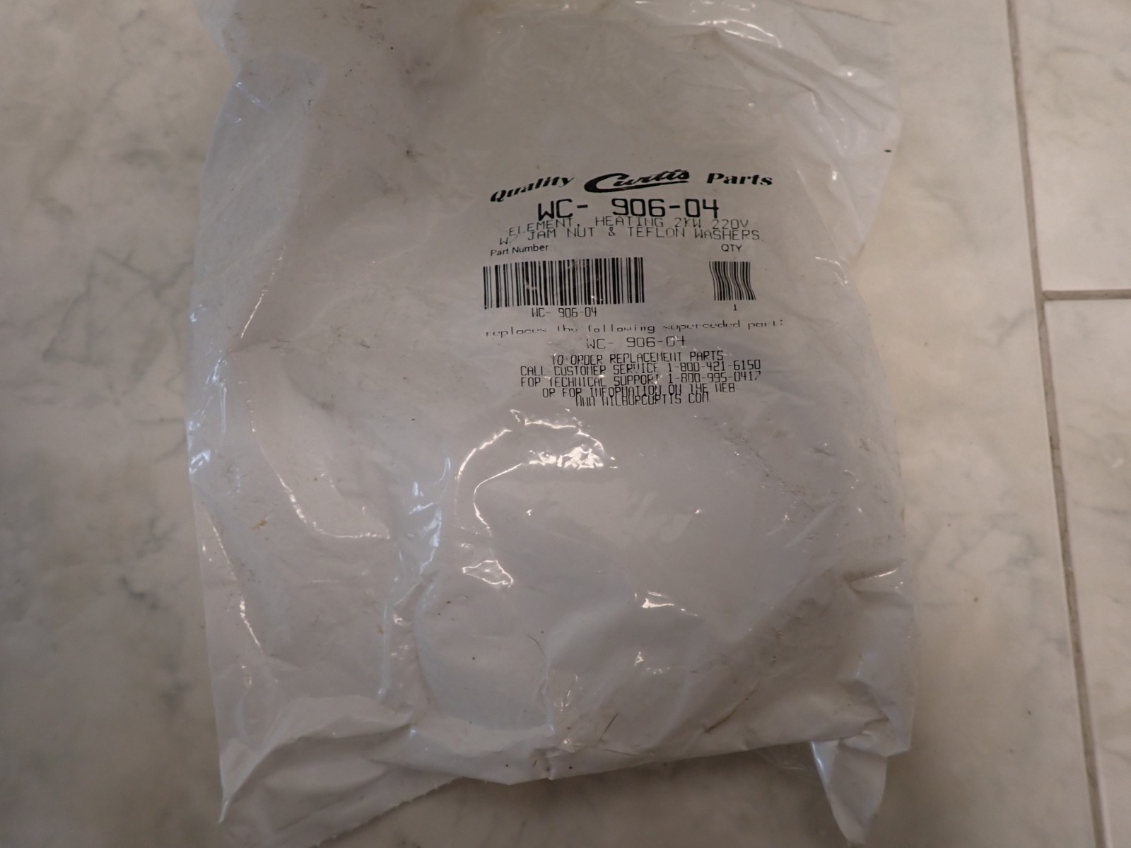 Genuine Wilbur-Curtis Heating Element 2KW 220V, WC-906-04