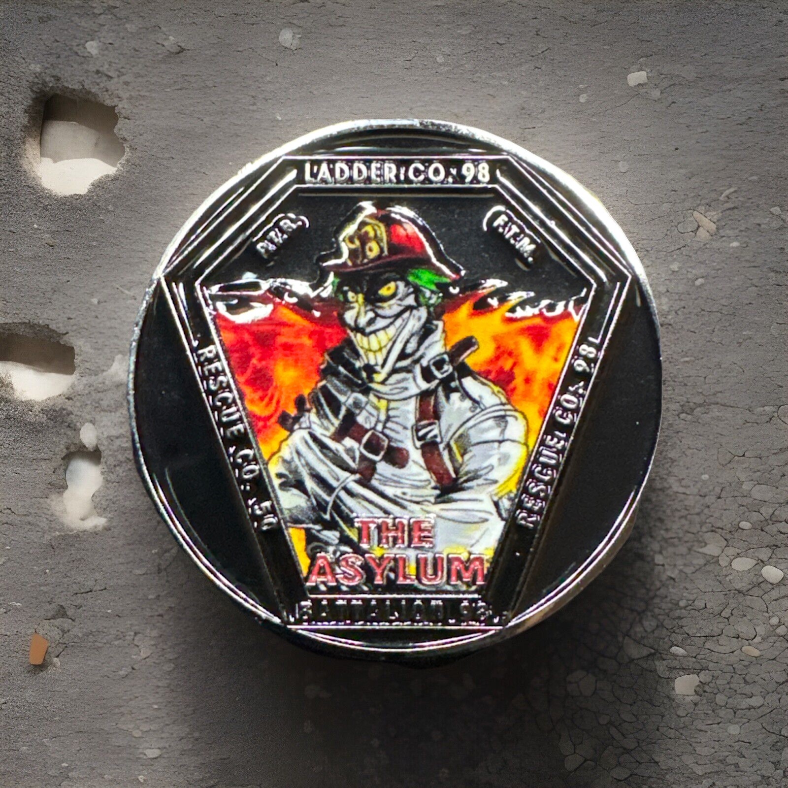 Margate (Fl) Fire And Rescue Challenge Coin The Asylum Joker