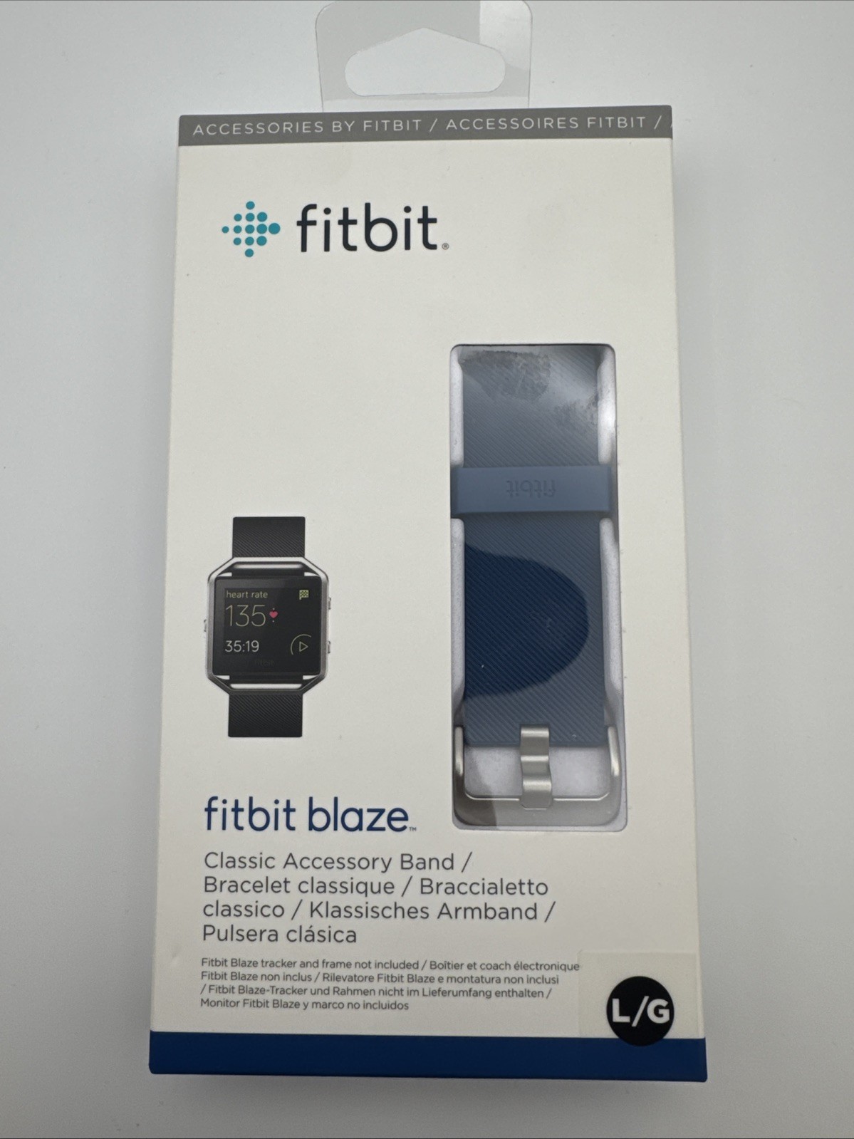 Fitbit Blaze Classic Accessory Watch Band Size Large Blue NIB