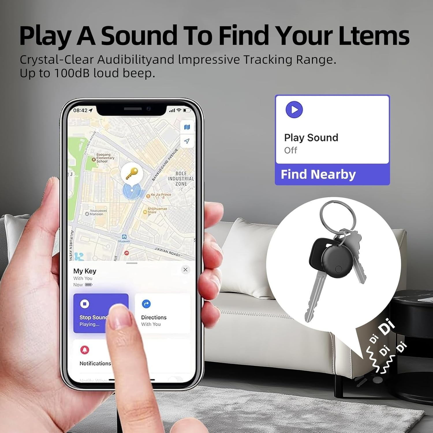 Lightweight Smart Tag 3-Pack for Effortless Item Tracking - iOS Compatible